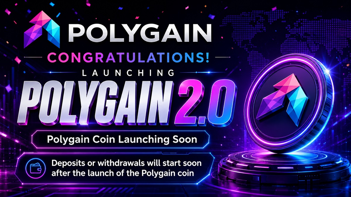 Polygain 2.0 Launch Banner